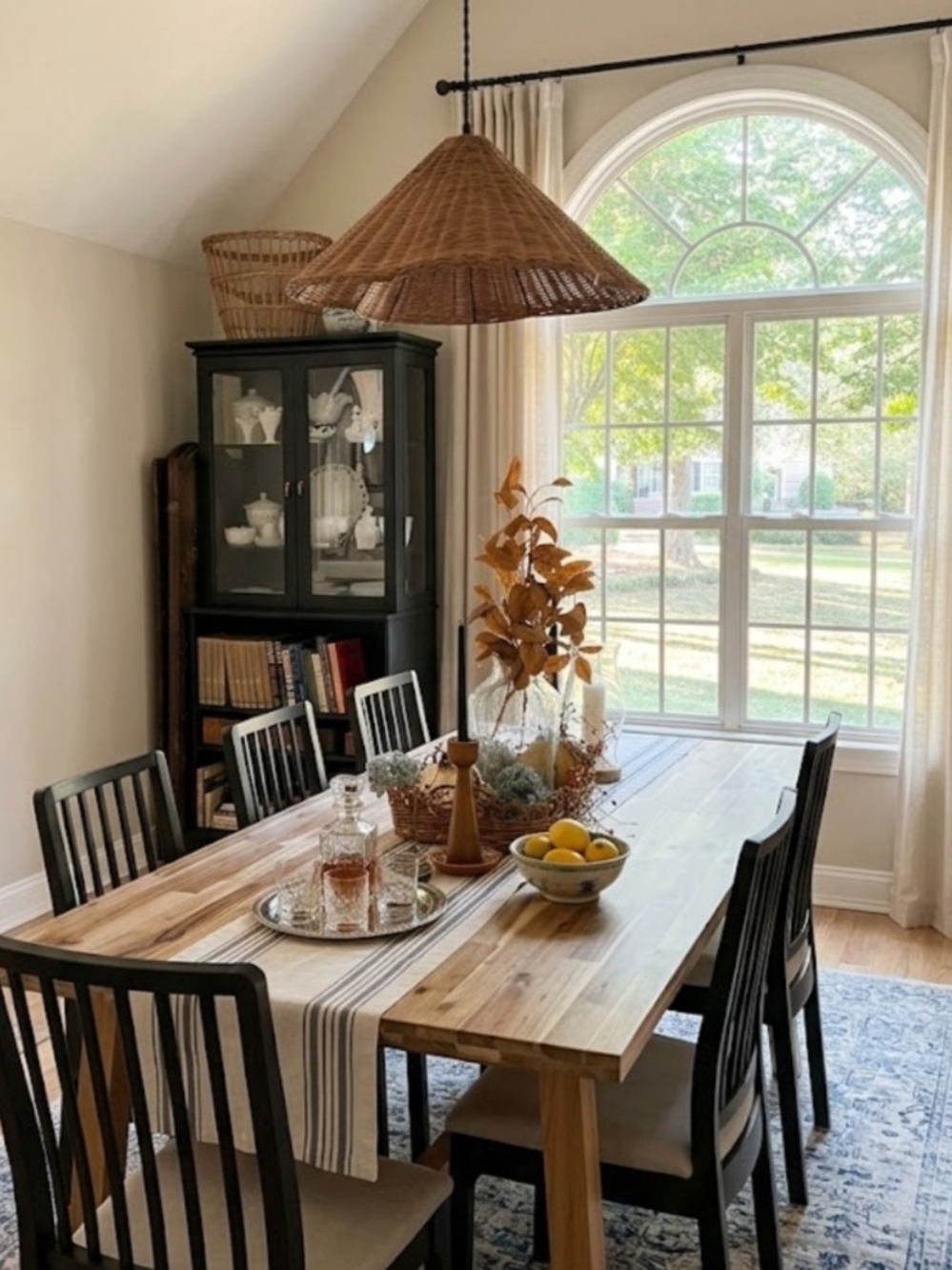 Natural Woven Pendant Light - Brown Wicker